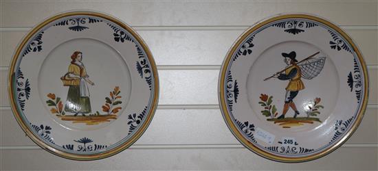 A pair of Italian maiolica dishes